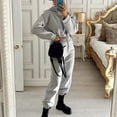 thumbnail image 5 of DDAPJ pyju Womens Hoodie Sweatsuit Long Sleeve Cropped Hooded Sweatshirt and Matching Pants Set Jogging Tracksuit with Pockets, 5 of 6
