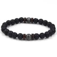 thumbnail image 1 of Hombres Mujeres Piedra Natural Lava Rock Difusor Pulsera Elástica Yoga Ágata Cuentas Pulsera Brazalete, 1 of 5