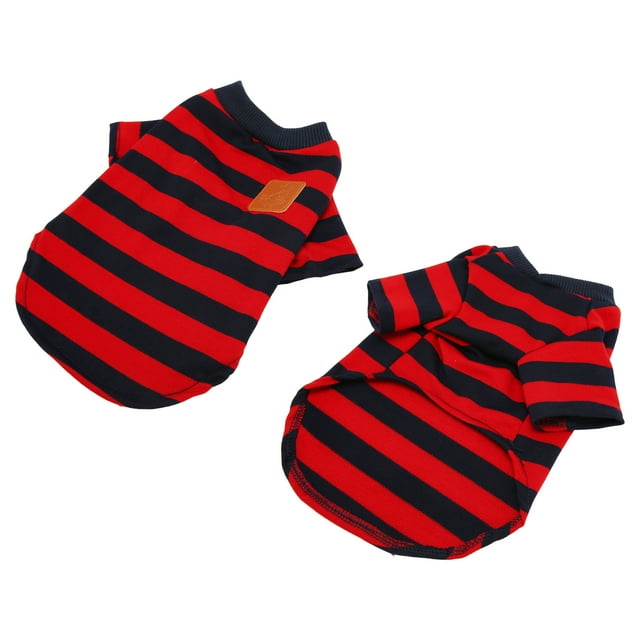Jersey A Rayas Para , Ropa Para Perros, 2 Patas, Transpirable, Clásico, Suave, Elástico, Aberturas Para Las Piernas Para Uso Diario En Verano