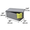 thumbnail image 4 of Evideco French Home Goods Ottoman Bench Contemporary 2 in 1 Folding Storage Faux Leather 1-Pack 30 x 15 x 15 in, 4 of 6