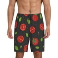 thumbnail image 2 of Rocae Tomatoes1 for Men's Soft Sleep Pajama Shorts, Waistband and Pockets, 2 of 9