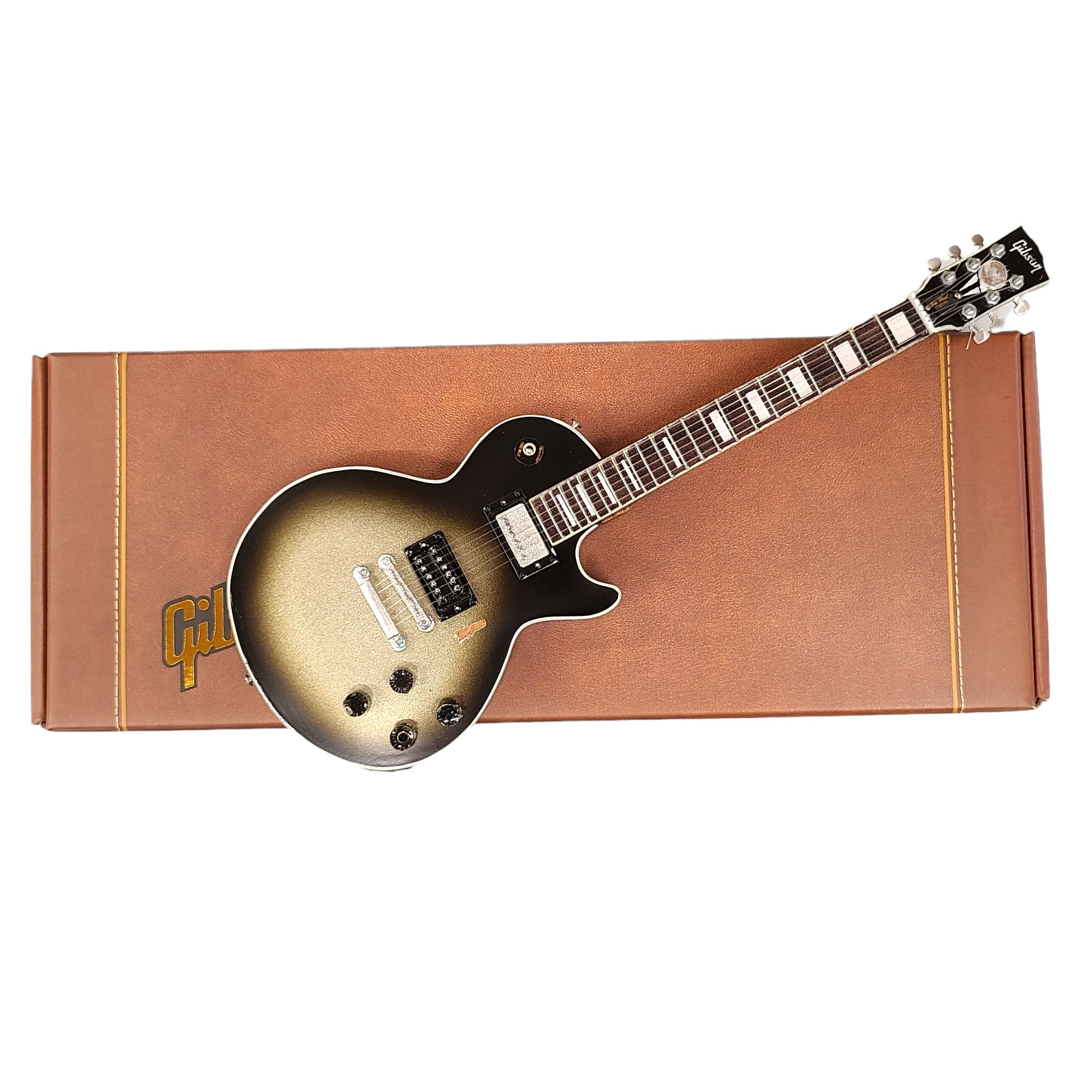 AXE HEAVEN 1979 Les Paul Adam Jones Silver Burst 1:4 Scale Mini Guitar Model, GG-129