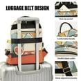 thumbnail image 3 of FORMRS Mini Backpack Purse for Women Travel Daypack Casual Shoulder Bag, Beige Glasses, 3 of 7