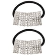 thumbnail image 1 of 2Pcs Rhinstone Cheveux Anneaux Élégants Cheveux Cercle Femmes Bande de Cheveux Filles Polytail Titulaire Accessoires de Cheveux, 1 of 7