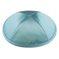 thumbnail image 1 of Kippot Zion Judaica Deluxe, azul claro satinado (1 unidad) con clips, 1 of 2