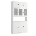 thumbnail image 3 of KULAGAGA Kitchen Pantry Storage Cabinet, 87.8"H Freestanding Storage Cabinet Cupboard for Home Office Living Room, Whiet, 3 of 10