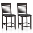 thumbnail image 1 of Costway Counter-Height Dining Chair Set of 2 with Footrests Solid Wood Frame Modern, 1 of 9