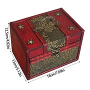 Rvaymup European Style Wooden Trunk for Collectibles Home Decoration and Small Objects