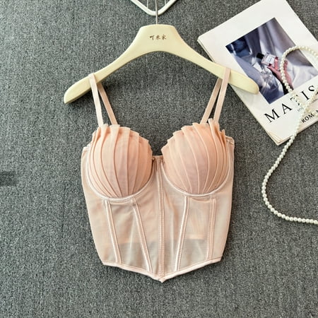 Sexy Camisole Female Spaghetti Strap Folds Solid Color Backless Tank Top Women with Built in Bra Outwear Camis Summer Dropship