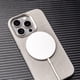 thumbnail image 5 of Funda de cuero de fibra de lujo para carga inalámbrica magnética MagSafe para iPhone 16 15 14 13 12 Pro Max Plus, cubierta trasera suave a prueba de golpes, 5 of 5