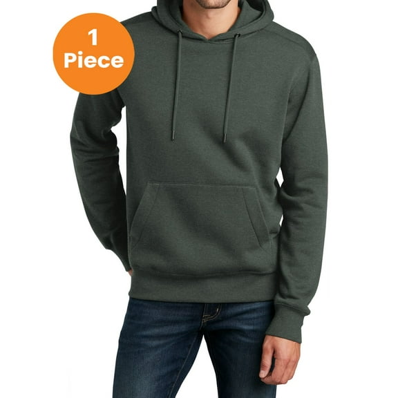District DT1101 Perfect Weight Fleece Hoodie, Heathered Forest Green, M, Mens Hoodies and Sweatshirts