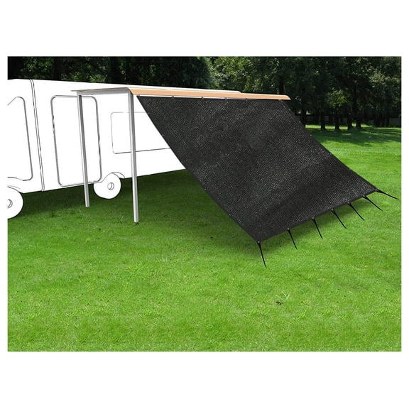 Drevy RV Awning Shade with 90% Privacy Screen Kit 10' x 10', Black