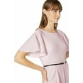 thumbnail image 2 of Calvin Klein Women's Short Flutter Sleeved Belted Jumpsuit, Petal, 10, 2 of 4
