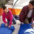 thumbnail image 4 of XEENSO 2pcs Outdoor Rectangular Sleeping Bag Waterproof Warm Adult Camping Hiking, Blue, 4 of 10