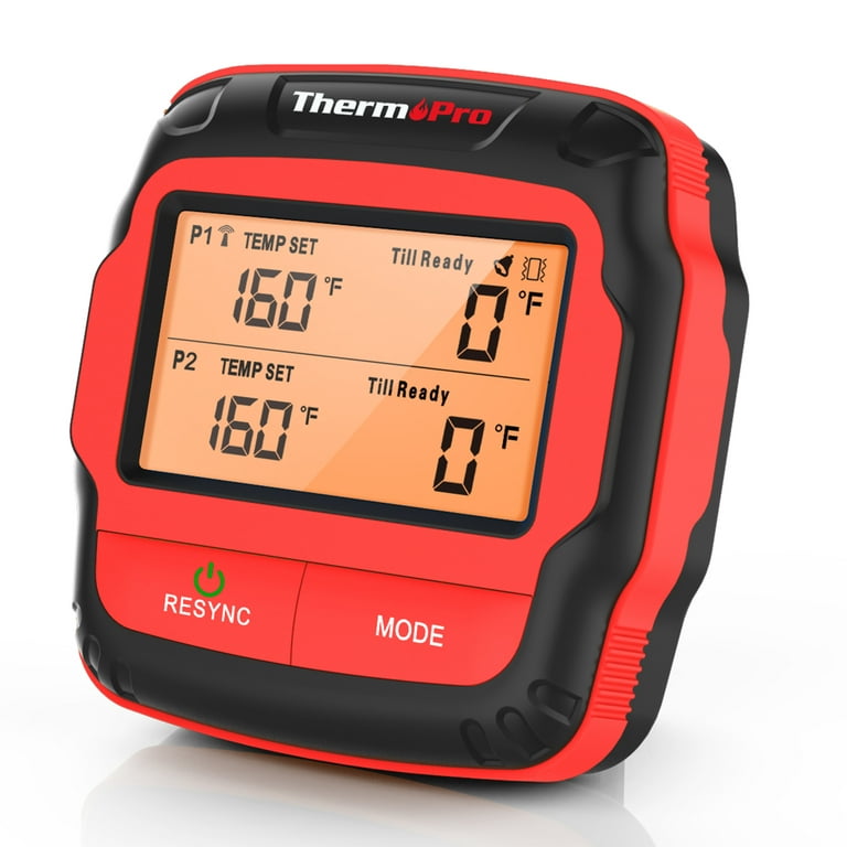 ThermoPro Dual Probe Wireless Meat Thermometer Red TP828BW