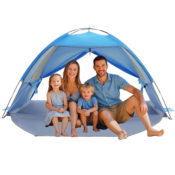 CAMEL Beach Tent 2-3 Person UPF 50  Sun Shelter Easy Setup Tent Portable Beach Tent Outdoor Aqua Blue