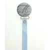 Personalized Name Blue Chevron Pacifier Clip