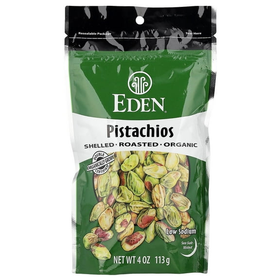 Eden Foods Pistachios, Shelled, Dry Roasted, Organic-4 oz
