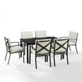 thumbnail image 4 of Crosley Furniture Kaplan 7-Piece Fabric & Metal Outdoor Dining Set in Oatmeal, 4 of 17