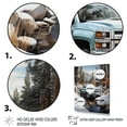thumbnail image 3 of Designart "Winter Wilderness White Pickup Truck" Pickup Truck Floater Framed Wall Art Print, 3 of 7