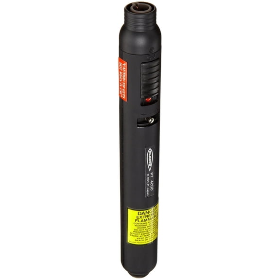 The PT4000 Pencil Torch operates with a standard butane canister (sold separately)