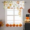 thumbnail image 5 of Autumn Botanical Maple Leaves Valances for Windows,Kitchen Valance Rod Pocket Short Curtain,Thanksgiving Falling Leaf Valance Curtain Window Valances for Bedroom Bathroom Living Room 42x12in, 5 of 9