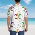 thumbnail image 6 of Bixox Men's Hawaiian Shirts Men's Mardi Gras Carnival1 Print Short-Sleeve Shirt-X-Large, 6 of 8