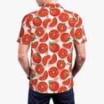 thumbnail image 3 of Balery Tomatoes Printed Men’s Short Sleeve Polo Shirt, Midweight Men's Shirt,Golf Polo shirts -Large, 3 of 8