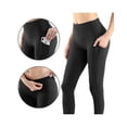 thumbnail image 2 of UUE 22"Classic Pattern Black Leggings for women,7/8 leggings with Pockets for women, High Waist and Tummy control Leggings, 2 of 6