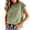 Vert Clair, variante sur Haut Tricoté à Manches Courtes d'Été Coupe Ample Décontractée Col Rond Léger T-Shirt