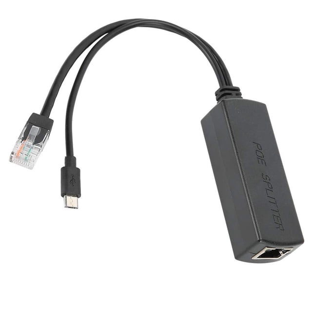 Divisor Micro USB PoE de 48 V a 5 V, Adaptador de Cable Divisor de Alimentación a Través de Ethernet
