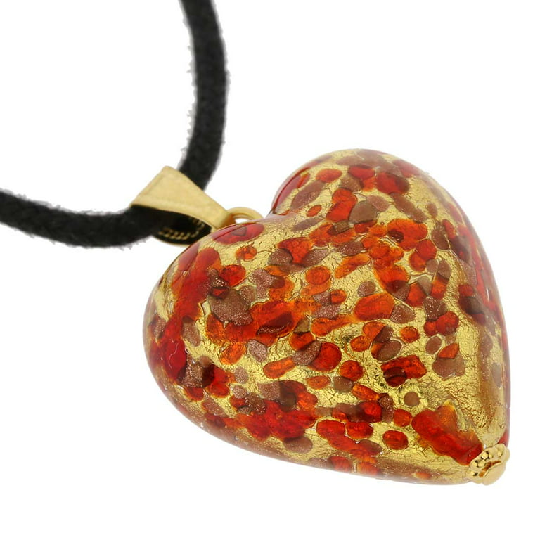 Work of Art Murano Heart Ornament (Red)