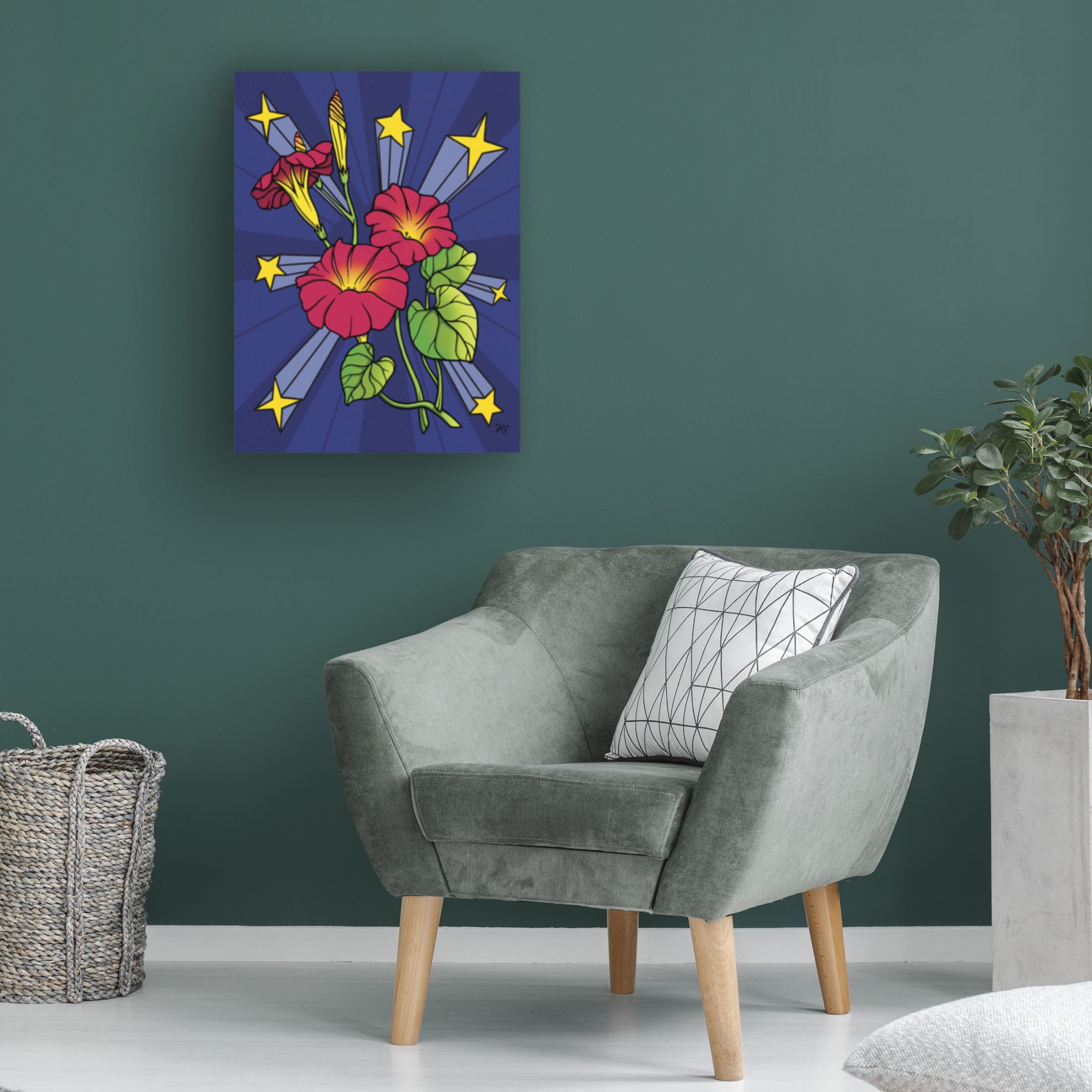 Canvas Wall Art - Rachel Feirman 'Burst of Morning Glory' Wall Art for Living Room, Bedroom, or Office Décor by Trademark Fine Art - 24 x 32 Inches