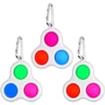 thumbnail image 1 of 3 Pack Fidget Simple Dimple Toy, Stress Relief Hand Toys for Kids Adults, Handheld Mini Pop pop Fidget Toy, Simple Dimple on The Fingers and Hands Easy to Use Addictive Decompression Key (3 pop), 1 of 7