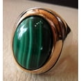 thumbnail image 5 of Malachite Mans Ring, Natural Green Malachite, Spiritual, Silver Jewelry, 925 Silver Ring, Birthday Gift, Heavy Mens Ring, Arabic Design, Ottoman Style Ring, Christmas, Turkey Mens Signet Ring, 5 of 6