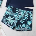 thumbnail image 6 of Womens Long Sleeve Rash Guard Swimsuits with Boyshorts UPF 50+ Built in Bra Swim Shirt 2 Piece Surfing Swimwear, 6 of 7