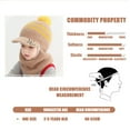 thumbnail image 2 of Baby Toddler Winter Hat Scarf Earflap Set 2 in 1 Boys Girls Thermal Knit Hood Hat for Snow Baby Beanies 2-5 Years, 2 of 5