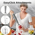 thumbnail image 4 of Immersion Blender Handheld Corded Hand Blenders Set 1100W, Trigger Variable Speed 5 in 1 Stick Emulsifier with Chopper, Whisk and Frother for Soup, Baby Food and Smoothies, White, 4 of 16