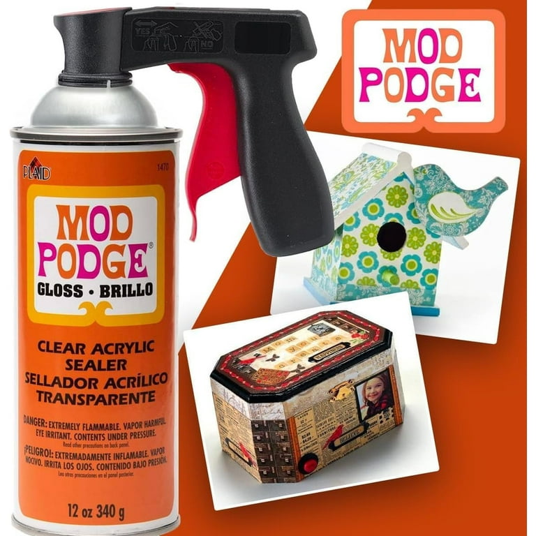 Mod Podge Spray Acrylic Sealer Glossy 2-Pack, Clear Coating Matte Paint  Sealer Spray, Spray Can Sprayer Handle 