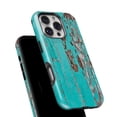 thumbnail image 6 of DesignSkinz Scratch-Resistant Hard Slim Case Compatible with iPhone 11 Pro Max (Compatible with MagSafe) - Turquoise Chipped Paint on Wood, 6 of 9