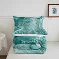 thumbnail image 5 of Teal Marble Bedding Set King Abstract Marbling Comforter Sets For Women Men,Turquoise Ocean Wave Down Comforter,Marble Grain Theme Duvet Insert 3 Pcs, 5 of 7