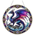 thumbnail image 2 of HongMingWen Dragon Acrylic Stained Glass Window Hanging Sun Catcher Decor Stained Panel Hangings Wall Art Decor, for Friends and Family, 2 of 6