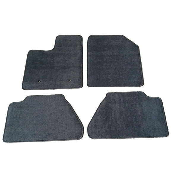 Ikon Motorsports Compatible with 07-13 Ford Edge 4Dr OE Factory Style Black Nylon Carpet Car Floor Mats Front Rear 4pcs 2007 2008 2009 2010 2011 2012 2013