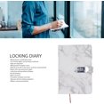 thumbnail image 4 of GFDYREE Secure Locked Notebook Ribbon Bookmark and Waterproof Cover Lined Notebook with Password Lock Ideal for Office and School Use Stylish Gray Color, 4 of 6