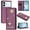 Darkpurple, variant on Allytechgroup PU Leather Wallet Case for Samsung Galaxy S26 Edge with Card Holder, Slim Fit RFID Blocking Bumper with Diamond Shockproof Protective Full Body Cover for Women Girls, Purple