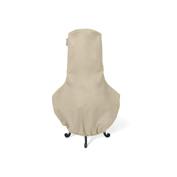 Covermates Elite Chiminea Cover – All-Weather Water-Resistant Polyester Outdoor Clay Chiminea Protector with Elastic Hem & Auto-Locking Drawcord for Patios and Backyards, 24DIAMETER x 40H, Khaki