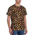 thumbnail image 2 of Bixox Men's Burger Fries Printed Short Sleeve Skinny Athletic T-Shirt, 2 of 6