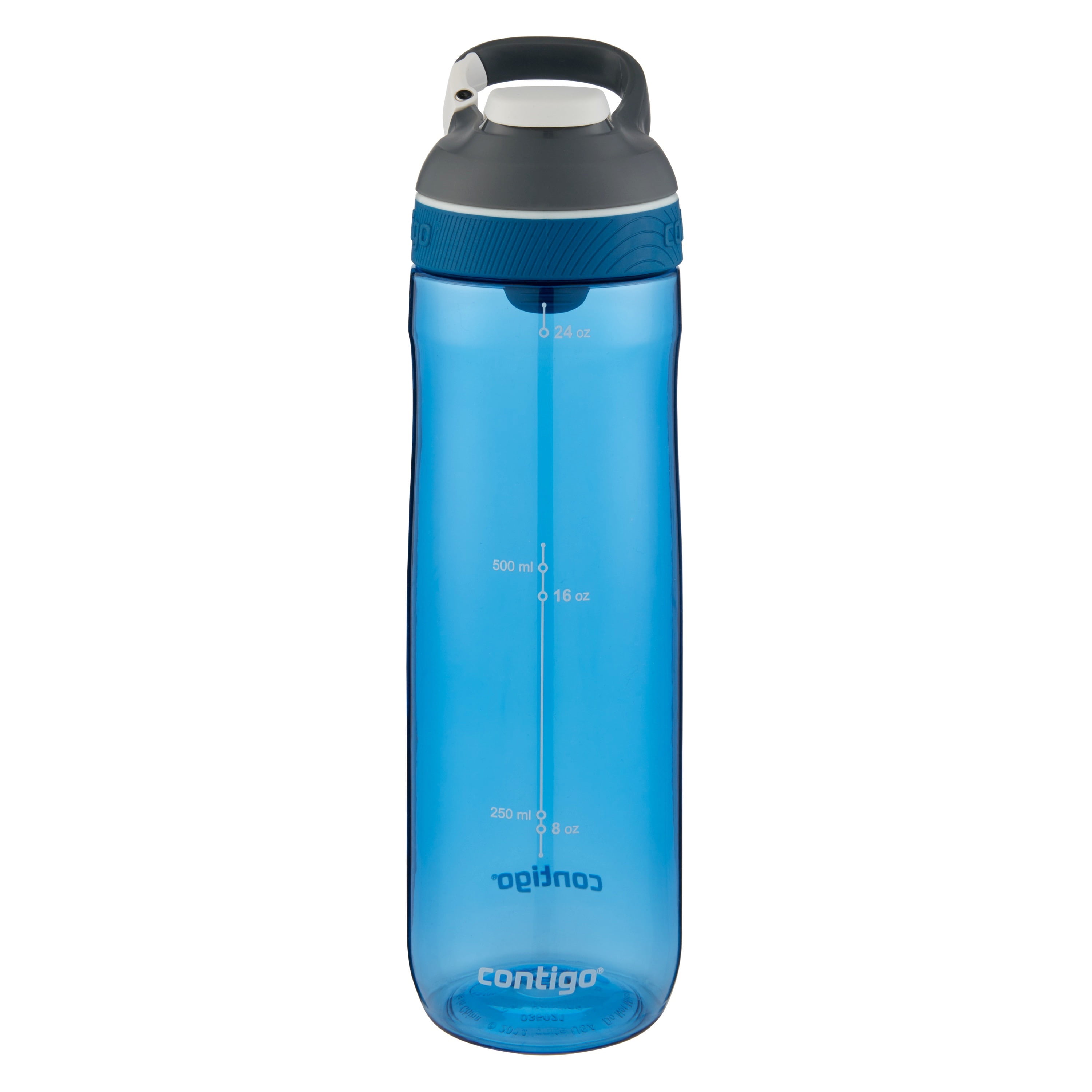Cortland Autoseal Water Bottle Contigo 24 oz Monaco/Dark Gray Lid 