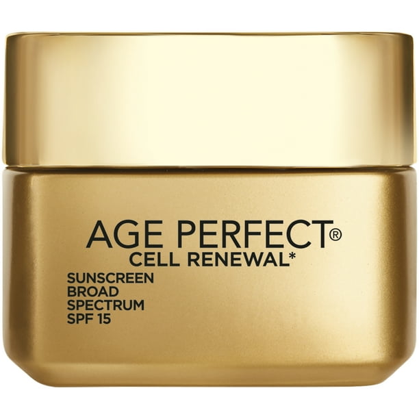 L'Oreal Paris Age Perfect Cell Renewal Day Cream Moisturizer, 0.5 oz