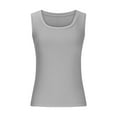 thumbnail image 7 of Royisotas Plus Size Cami Sleeveless Summer Gray Casual Camisoles for Women Crew Neck Shaping Solid Color Cami, 7 of 7